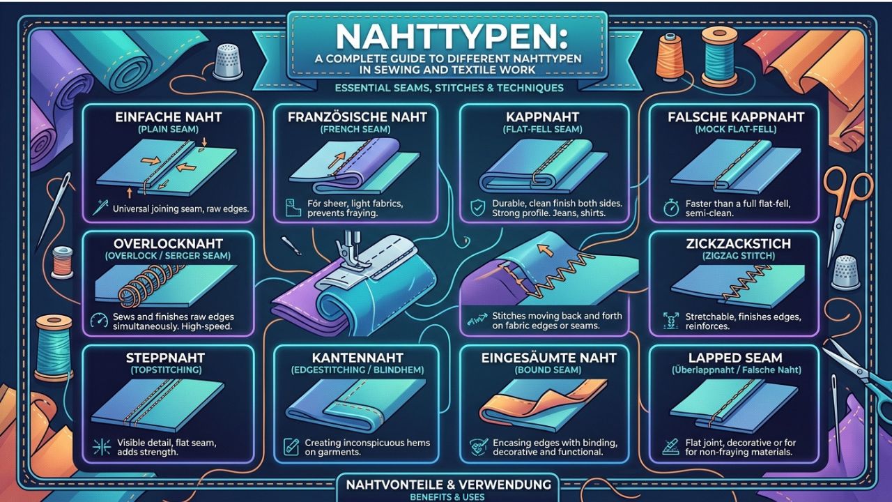 Nahttypen: A Complete Guide to Different Seam Types in Sewing and Garment Construction