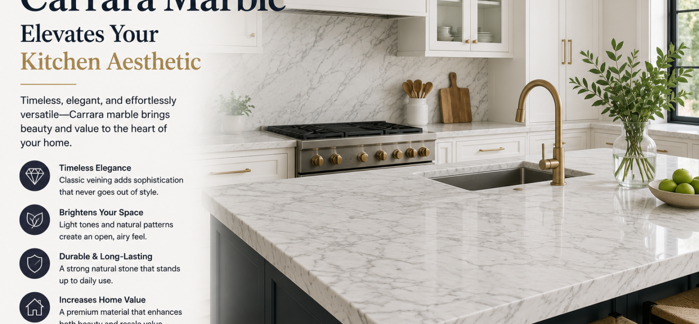 How Selecting Carrara Marble Elevates Your Kitchen Aesthetic