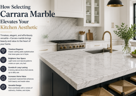 How Selecting Carrara Marble Elevates Your Kitchen Aesthetic