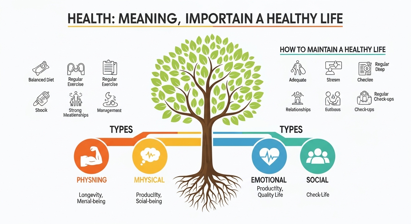 Health: Meaning, Importance, Types, and How to Maintain a Healthy Life