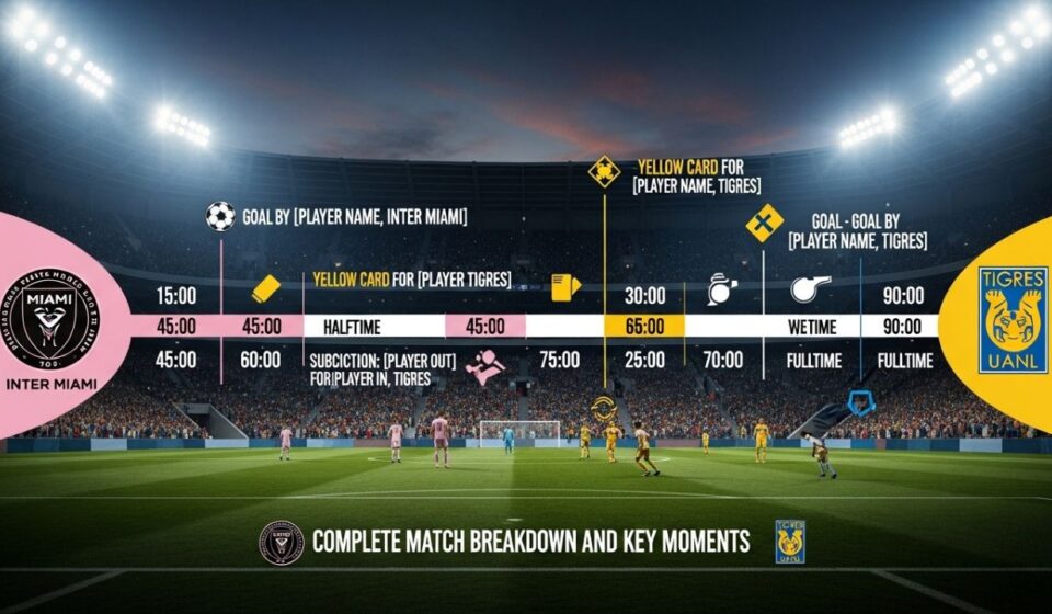 Inter Miami vs Tigres UANL Timeline